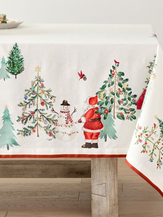 Pottery Barn Other - POTTERY BARN CHRISTMAS IN THE COUNTRY 70" X 126" TABLECLOTH NEW NWT RTL $149-